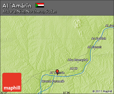 Physical Map of Al `Amārīn