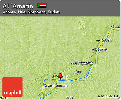 Physical Map of Al `Amārīn