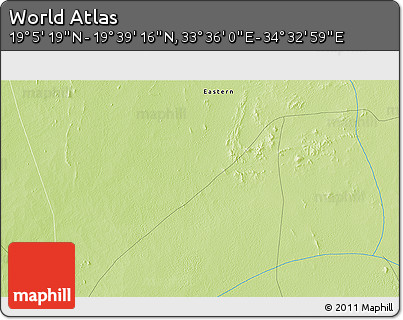 Physical 3D Map of the Area around 19° 22' 18" N, 34° 4' 30" E