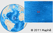 Shaded Relief Location Map of the area around 19° 22' 18" N, 38° 10' 29" W
