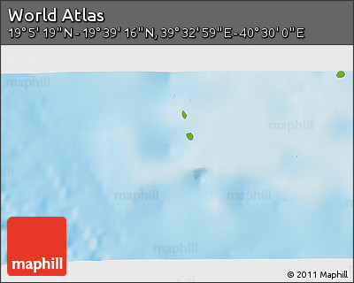 Physical 3D Map of the Area around 19° 22' 18" N, 40° 1' 29" E