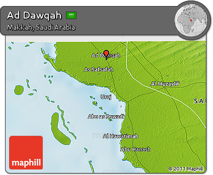 Physical 3D Map of Ad Dawqah