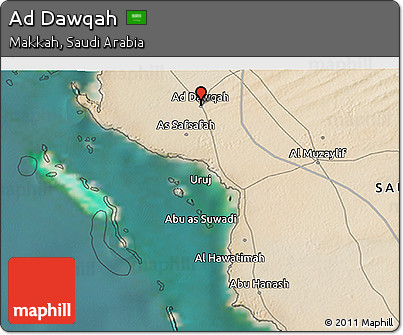 Satellite 3D Map of Ad Dawqah