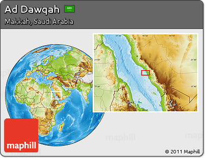 Physical Location Map of Ad Dawqah