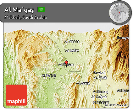 Physical 3D Map of Al Ma`qaş