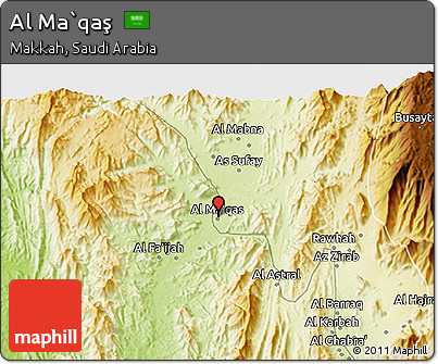 Physical 3D Map of Al Ma`qaş