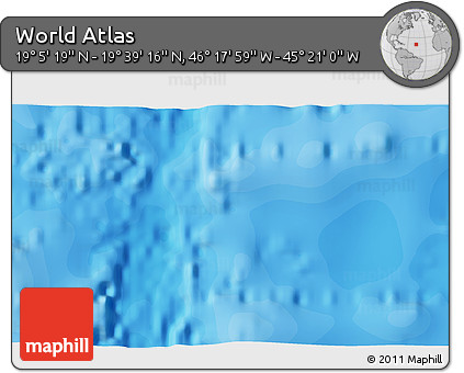 Political 3D Map of the Area around 19° 22' 18" N, 45° 49' 30" W