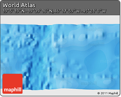 Political 3D Map of the Area around 19° 22' 18" N, 45° 49' 30" W
