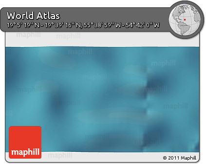 Satellite 3D Map of the Area around 19° 22' 18" N, 55° 10' 29" W