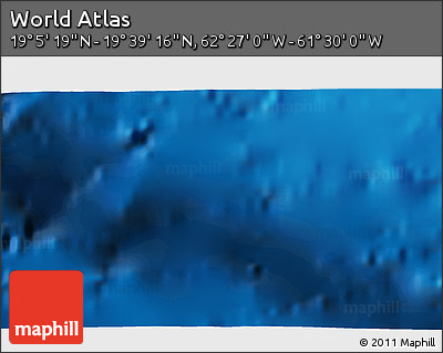 Physical 3D Map of the Area around 19° 22' 18" N, 61° 58' 30" W