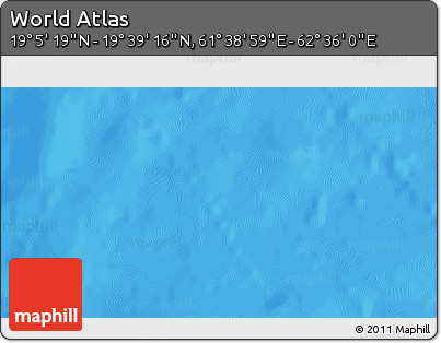 Physical 3D Map of the Area around 19° 22' 18" N, 62° 7' 30" E