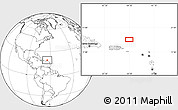 Blank Location Map of the area around 19° 22' 18" N, 64° 31' 30" W