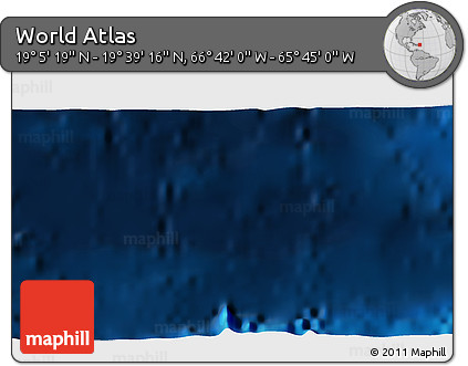 Physical 3D Map of the Area around 19° 22' 18" N, 66° 13' 29" W
