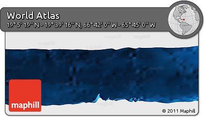 Physical Panoramic Map of the Area around 19° 22' 18" N, 66° 13' 29" W