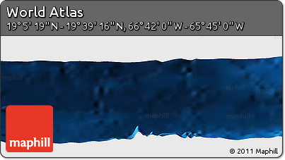 Physical Panoramic Map of the Area around 19° 22' 18" N, 66° 13' 29" W