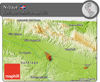 Physical 3D Map of Nibaje