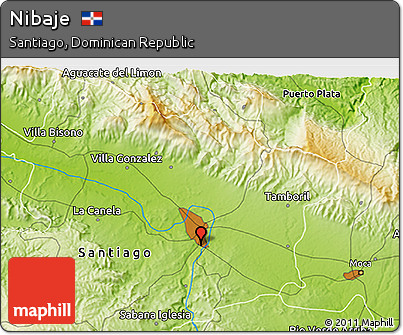 Physical 3D Map of Nibaje
