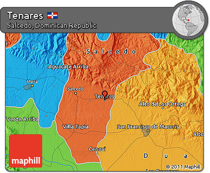 Tenares Dominican Republic Map Free Political Map Of Tenares