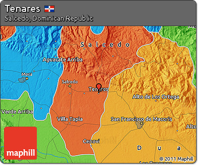 Tenares Dominican Republic Map Free Political Map Of Tenares