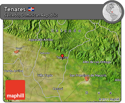 Tenares Dominican Republic Map Free Satellite Map Of Tenares