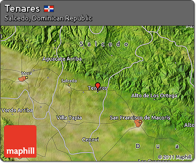 Tenares Dominican Republic Map Free Satellite Map Of Tenares