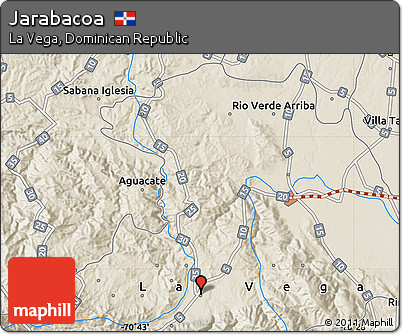 Shaded Relief Map of Jarabacoa