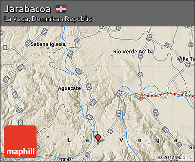 Shaded Relief Map of Jarabacoa