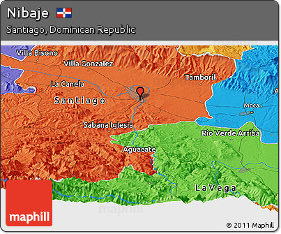 Political Panoramic Map of Nibaje