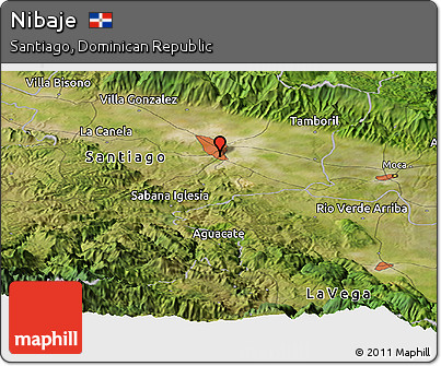 Satellite Panoramic Map of Nibaje