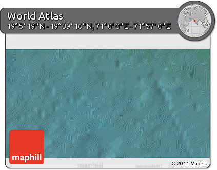 Satellite 3D Map of the Area around 19° 22' 18" N, 71° 28' 29" E