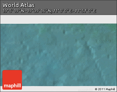 Satellite 3D Map of the Area around 19° 22' 18" N, 71° 28' 29" E
