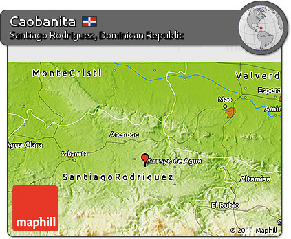 Physical 3D Map of Caobanita