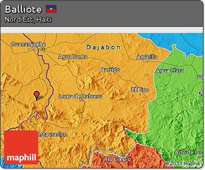 Political 3D Map of Balliote