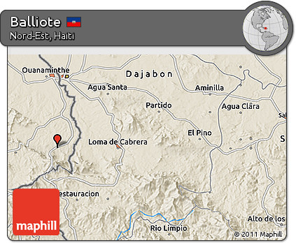 Shaded Relief 3D Map of Balliote