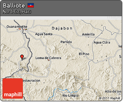 Shaded Relief 3D Map of Balliote