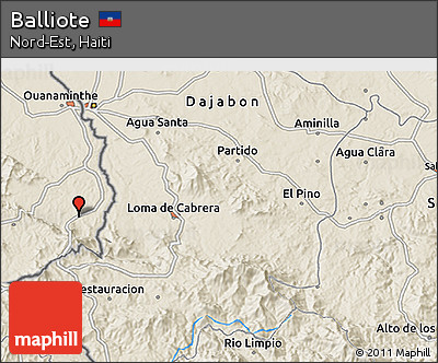 Shaded Relief 3D Map of Balliote