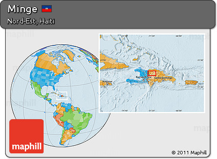 Political Location Map of Minge