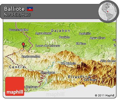 Physical Panoramic Map of Balliote