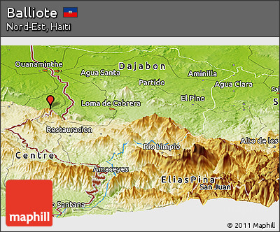 Physical Panoramic Map of Balliote
