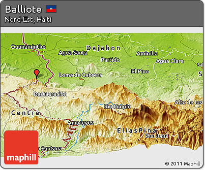 Physical Panoramic Map of Balliote