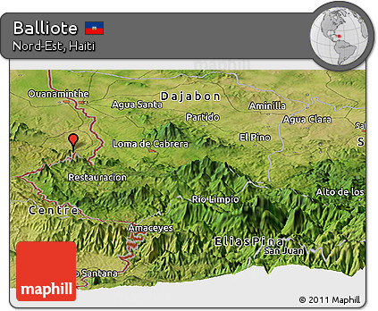Satellite Panoramic Map of Balliote