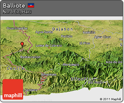 Satellite Panoramic Map of Balliote
