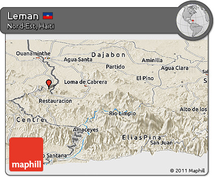 Shaded Relief Panoramic Map of Leman