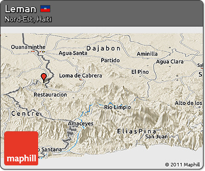 Shaded Relief Panoramic Map of Leman