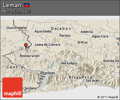 Shaded Relief Panoramic Map of Leman
