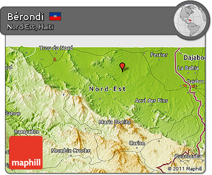 Physical 3D Map of Bérondi