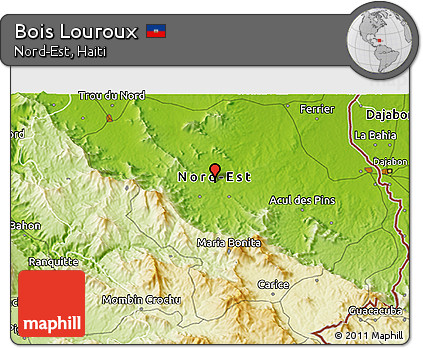 Physical 3D Map of Bois Louroux