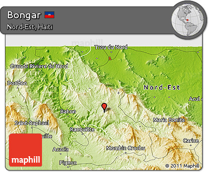 Physical 3D Map of Bongar
