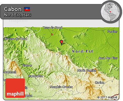 Physical 3D Map of Cabon