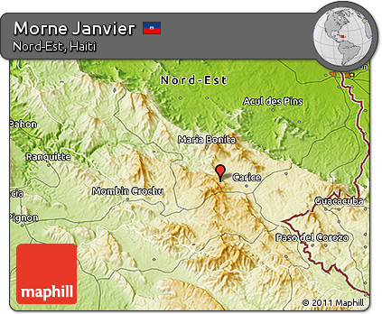 Physical 3D Map of Morne Janvier